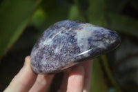 Polished Purple Lepidolite Standing Free Forms  x 4 From Madagascar