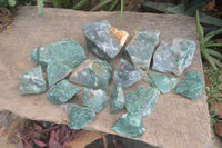 Natural Rough Jade Cobbed Specimens x 28 From Swaziland