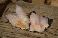 Natural Pale Lilac Spirit Quartz Clusters x 12 From Boekenhouthoek, South Africa