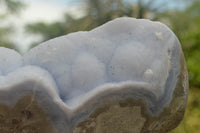 Polished Blue Lace Agate Standing Free Forms  x 3 From Malawi - TopRock