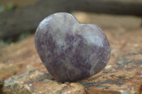 Polished Purple Lepidolite  Hearts  x 6 From Madagascar - Toprock Gemstones and Minerals 