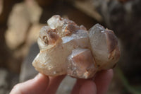 Natural Grey & Red Hematoid Quartz Specimens x 6 From Karoi, Zimbabwe