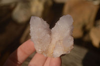 Natural Pale Lilac Spirit Quartz Clusters x 12 From Boekenhouthoek, South Africa