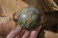 Polished Bastite Dragon Blood Stone Spheres  x 2 From Tshipise, South Africa