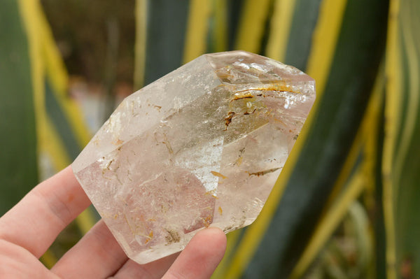 Polished Tourmalinated & Smokey Window Quartz Crystals  x 2 From Madagascar - TopRock