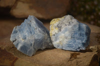 Natural New Sky Blue Calcite Specimens  x 24 From Spitzkop, Namibia