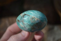 Polished Blue Amazonite Palm Stones  x 12 From Madagascar - Toprock Gemstones and Minerals 