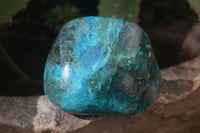 Polished Blue Shattuckite Free Forms  x 3 From Namibia