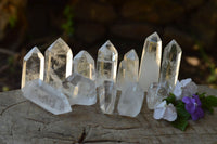 Polished Clear Quartz Crystal Points x 24 From Madagascar - TopRock