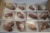 Natural Red Hematoid Quartz Specimens x 12 From Karoi, Zimbabwe