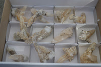 Natural Drusy Quartz Coated Calcite Crystals  x 12 From Alberts Mountain, Lesotho - Toprock Gemstones and Minerals 