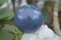 Polished Blue Lazulite Spheres  x 2 From Madagascar - Toprock Gemstones and Minerals 