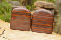 Polished Banded Tiger Iron / Muggle Stone Standing Free Forms  x 3 From Northern Cape, South Africa - TopRock