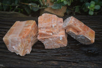 Natural New Sunset Orange Calcite Specimens  x 3 From Spitzkop, Namibia