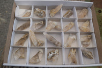 Natural Drusy Quartz Coated Calcite Crystals  x 20 From Alberts Mountain, Lesotho - Toprock Gemstones and Minerals 