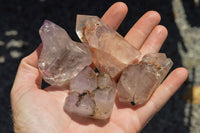 Polished Stunning Selection Of Skeletal Smokey Amethyst Quartz Crystals  x 12 From Akansobe, Madagascar - TopRock