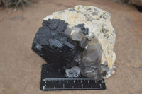 Natural Schorl Black Tourmaline Specimens With Hyalite Opal x 2 From Erongo Mountains, Namibia - TopRock