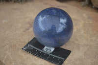 Polished Blue Lazulite Spheres  x 2 From Madagascar - Toprock Gemstones and Minerals 