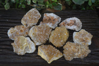 Natural Limonite Quartz Clusters x 12 From Solwezi, Zambia