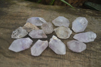 Natural Clear Quartz Crystals With Hints Of Amethyst  x 12 From Brandberg, Namibia - Toprock Gemstones and Minerals 