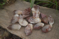 Natural Red Hematoid Quartz Specimens x 12 From Karoi, Zimbabwe