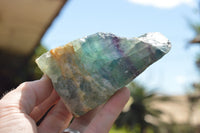 Natural Stone Sealed Watermelon Fluorite Cobbed Pieces  x 5 From Uis, Namibia - TopRock