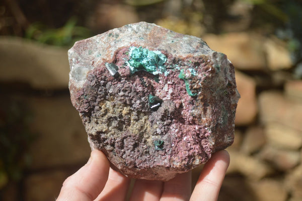 Natural Salrose With Silky Malachite Specimen x 1 From Kakanda, Congo