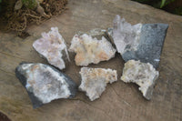 Natural Clear Quartz Matrix Specimens  x 6 From Brandberg, Namibia - Toprock Gemstones and Minerals 