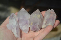 Natural Clear Quartz Crystals With Hints Of Amethyst  x 12 From Brandberg, Namibia - Toprock Gemstones and Minerals 