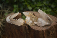 Natural Drusy Quartz Coated Calcite Crystals  x 20 From Alberts Mountain, Lesotho - Toprock Gemstones and Minerals 