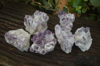 Natural Sugar Amethyst Clusters  x 6 From Solwezi, Zambia