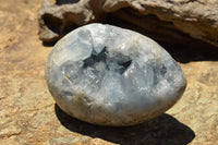 Polished Blue Celestite Egg Geodes  x 2 From Sakoany, Madagascar - TopRock