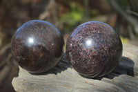 Polished Pyrope Red Garnet Spheres  x 2 From Madagascar