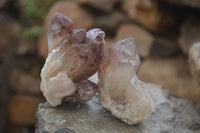 Natural Red Hematoid Quartz Specimens x 12 From Karoi, Zimbabwe