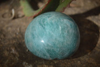 Polished Blue Amazonite Palm Stones  x 13 From Madagascar