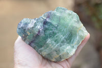 Natural Stone Sealed Watermelon Fluorite Cobbed Pieces  x 5 From Uis, Namibia - TopRock