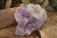 Natural Jacaranda Amethyst Clusters x 2 From Mumbwe, Zambia