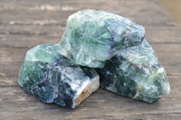 Natural Stone Sealed Watermelon Fluorite Cobbed Pieces  x 5 From Uis, Namibia - TopRock