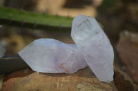 Natural Clear Quartz Crystals With Hints Of Amethyst  x 12 From Brandberg, Namibia - Toprock Gemstones and Minerals 