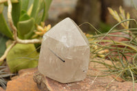 Polished Tourmalinated & Smokey Window Quartz Crystals  x 2 From Madagascar - TopRock