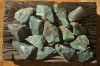 Natural Rough Jade Cobbed Specimens x 24 From Swaziland