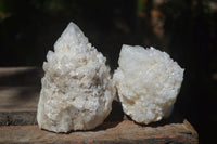 Natural "Cathedral Window" Cascading Candle Quartz Crystals x 4 From Madagascar - Toprock Gemstones and Minerals 