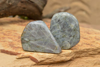 Polished Beautiful Selection Of Labradorite Standing Free Forms  x 5 From Tulear, Madagascar - TopRock