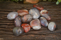 Polished Red Sache River Agate Nodules x 12 From Sashe River, Zimbabwe