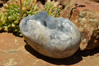 Polished Blue Celestite Egg Geodes  x 2 From Sakoany, Madagascar - TopRock