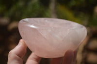 Polished  Gemmy Pink Rose Quartz Bowls x 2 From Ambatondrazaka, Madagascar - TopRock