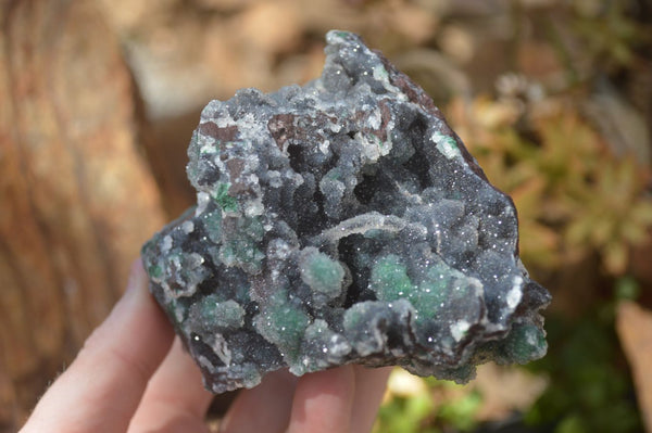 Natural Drusy Coated Malachite On Dolomite Specimens  x 2 From Likasi, Congo