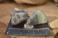 Natural Rough Watermelon Fluorite Cobbed Specimens  x 35 From Uis, Namibia