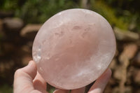 Polished  Gemmy Pink Rose Quartz Bowls x 2 From Ambatondrazaka, Madagascar - TopRock