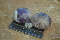 Polished Amethyst Galet / Palm Stones x 12 From Madagascar